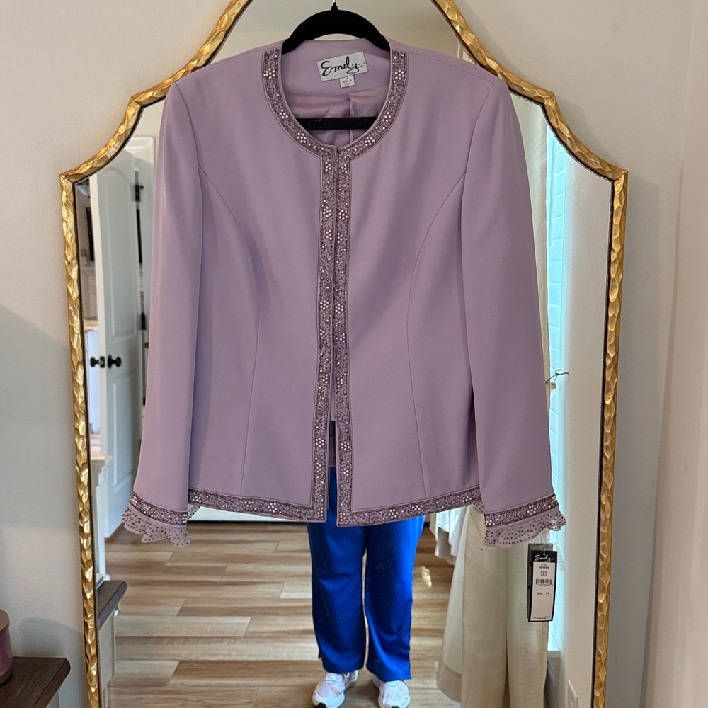 Lavender Beaded Jacket/Blazer